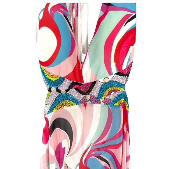 GAI MATTIOLO LOVE TO LOVE 4 GEO MOD PRINT WITH RHINESTONES - Picture 4 of 11